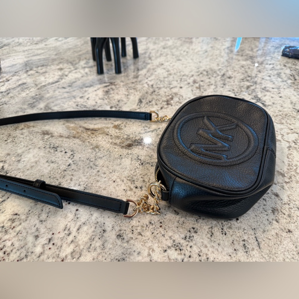 Michael Kors Black Pebbled Leather Crossbody Bag